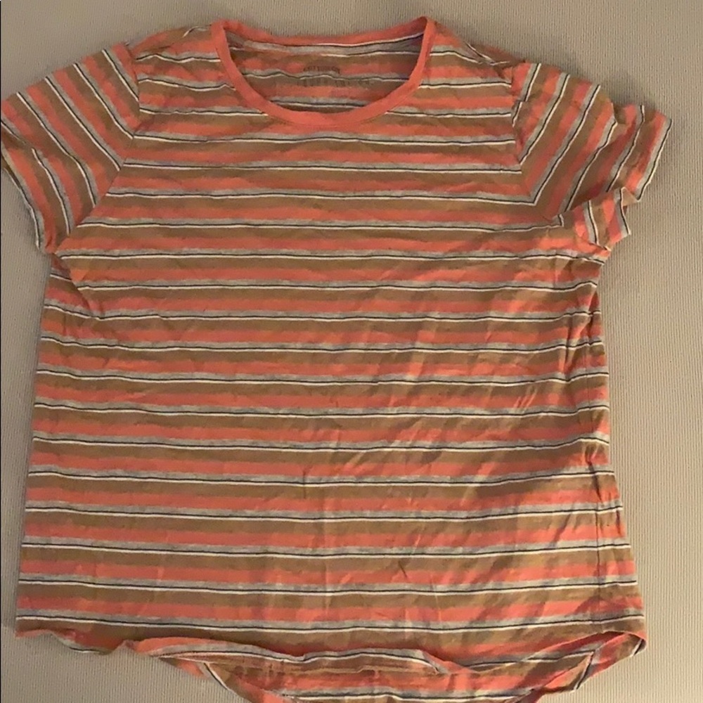 Orange Stripe T Shirt